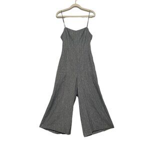 Club Monaco NWT Dalennah Open Back Tie Waist Wide Leg Crop Jumpsuit  Size 8